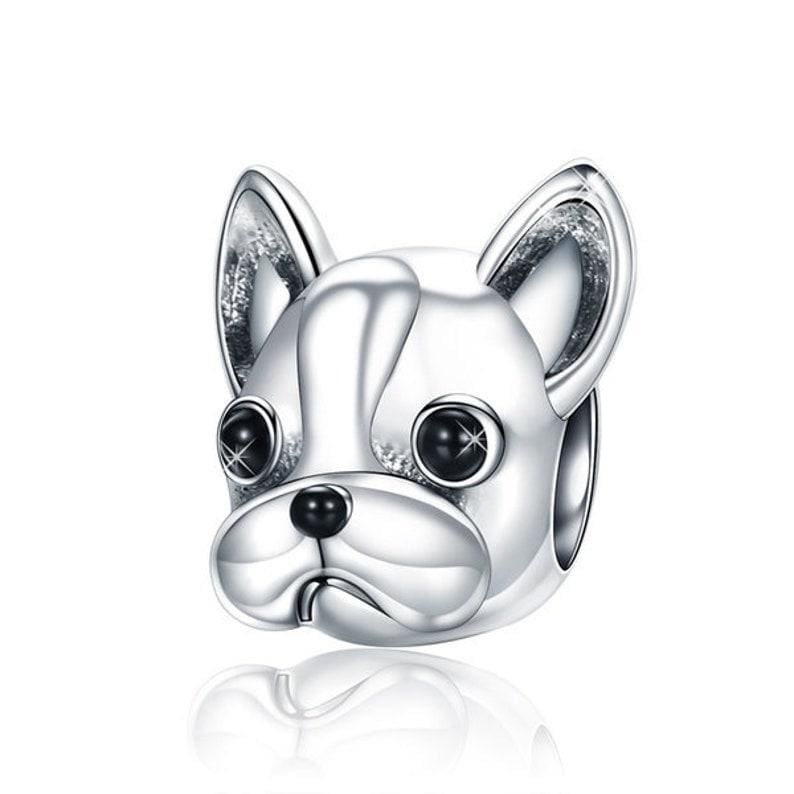 FRENCH BULLDOG  bead dangle charm for women bracelet S925 Sterling Silver Gifts For Women / friend birthday gifts